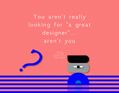 Arrogant designers - self-initiative web project