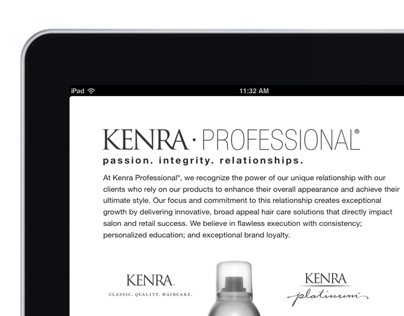 Kenra Professional Digital Product Knowledge Manual