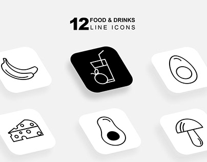 Set of icons for healthy eating app