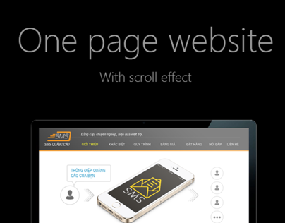 one page website with scroll effect