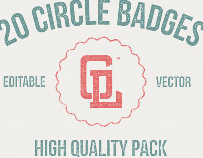 20 Circle Badges