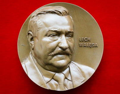 Piotr Lesniak - medal of President Lech Walesa