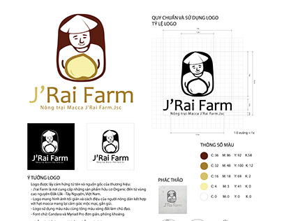 Thiết kế logo nông trại J'Rai Farm