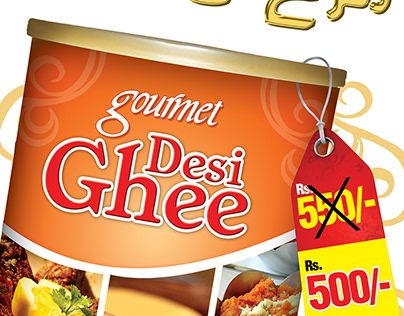 Gourmet Desi Ghee Poster Design