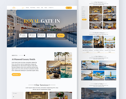 Hotel Booking Website - Landing Page