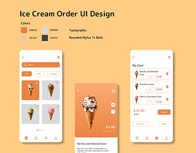 Ice cream order UI Design