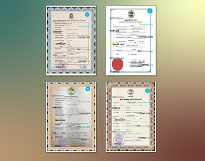 Belgium, Belize certificate templates