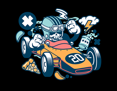 Car racing vector for t-shirt design.t-shirt design