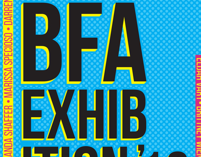 2016 BFA Exhibition identity at SUNY Oswego