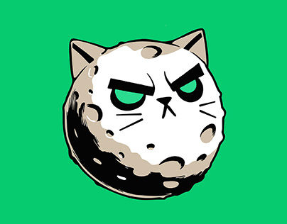 Grumpy Moon Kitty