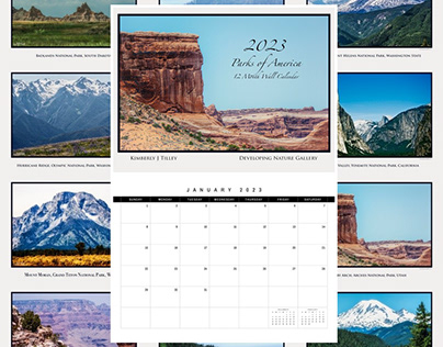 2023 Parks of America 12 Month Wall Calendar