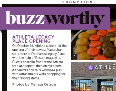 BOSTON magazine "Buzzworthy" columns