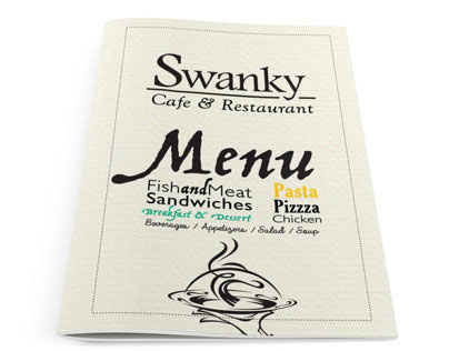 Swanky Restaurant Menu