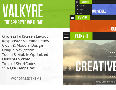 Valkyre App Style WP Theme