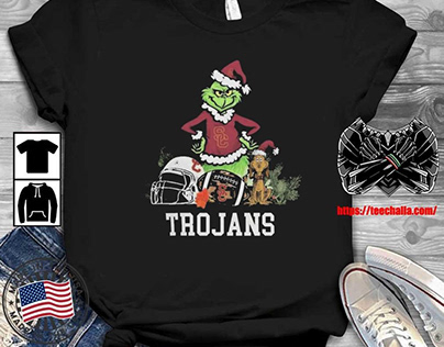 Original The Grinch And USC Trojans Christmas Shirt