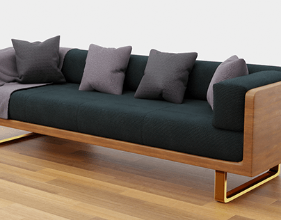 Reclaimed Wood Sofa 3D PRO model