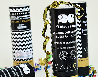 Vango Club | Party Popper Invitation