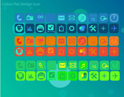 Colors flat design icons
