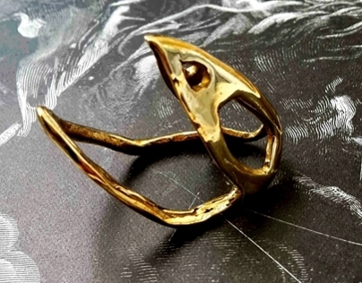 Spirit Animal, Hand Crafted Bronze Bird Skull Ring