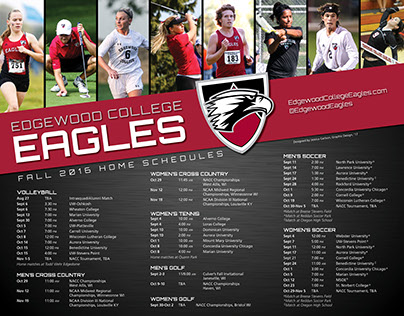 Edgewood College Eagels Fall Sports Poster