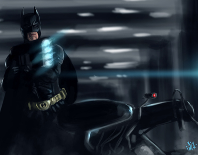 Batman and the batpod