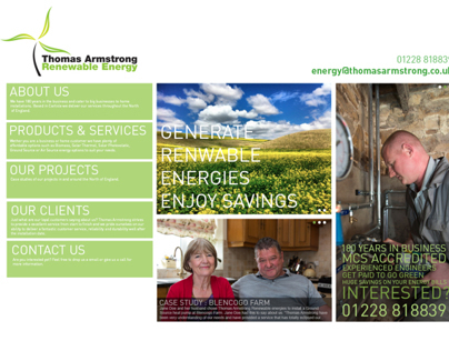 Thomas Armstrong Renewable Energy Website Rebrand