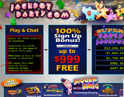 Jackpot Party user interface concepts