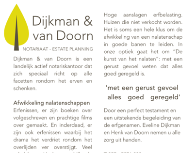 Advertisement - Dijkman & van Doorn