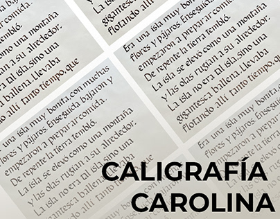 Caligrafía Modelo Carolina