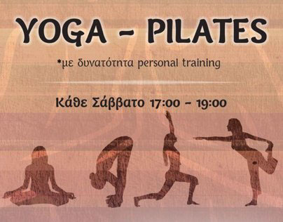 Poster and Flyer for yoga-pilates lessons