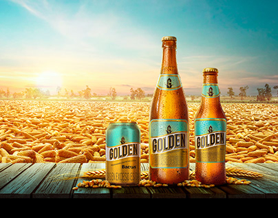 Golden beer key visual