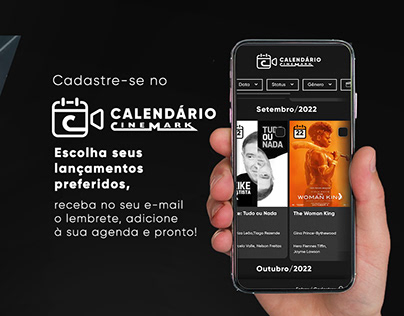 Calendário Cinemark – Site do Cinemark