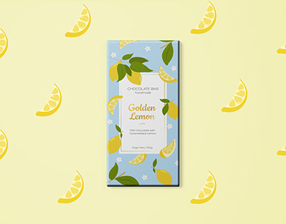 Chocolate Bar Packaging Design | Lemon Pattern