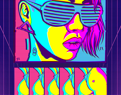 Synthwave Lady