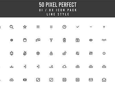 Project thumbnail - Pixel Perfect UI/UX Icon Pack