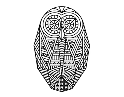 geometrical owl design
