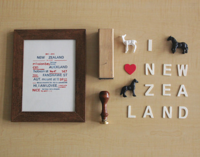 "I love NZ" Letterpress