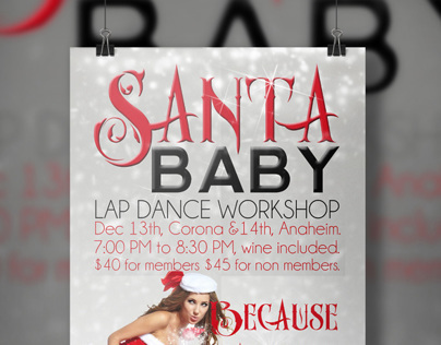 Santa Baby Lap Dance Workshop Poster