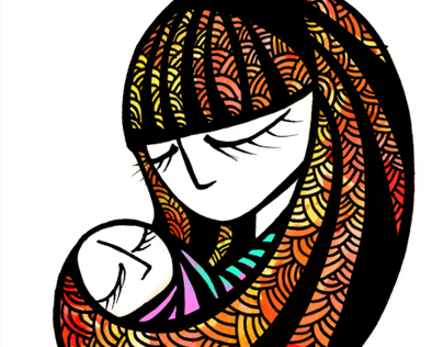 Ilustración Madre e hijo