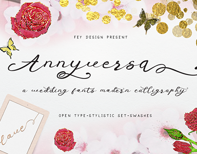 Anniversa Wedding Font
