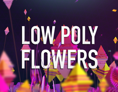 Low poly flowers