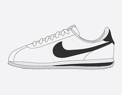 cortez shoes drawing