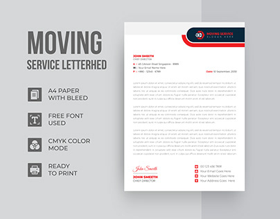 Moving Company Letterhead Design