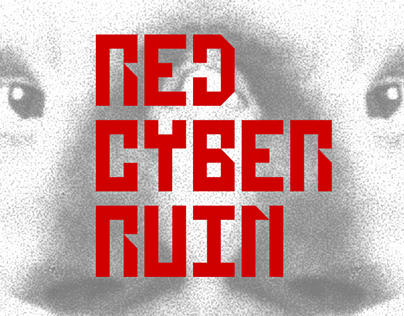 Red Cyber Ruin - Free Font