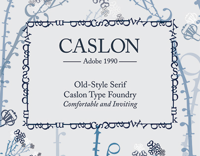 Ode to Caslon : Typography Poster