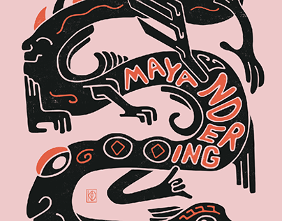 'Mayandering' A Mayan inspired illustration