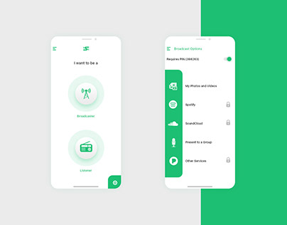 Broadcast Mobile App UI Design