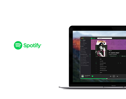 Spotify UI Redesign with Unreal Leap Motion