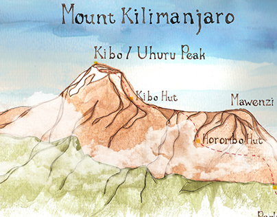 Mt. Kilimanjaro Illustration for film "1 Revolution"
