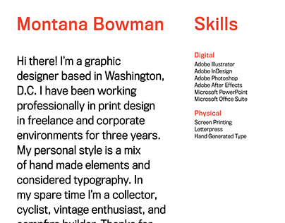 Montana Bowman Portfolio - Aug 2017